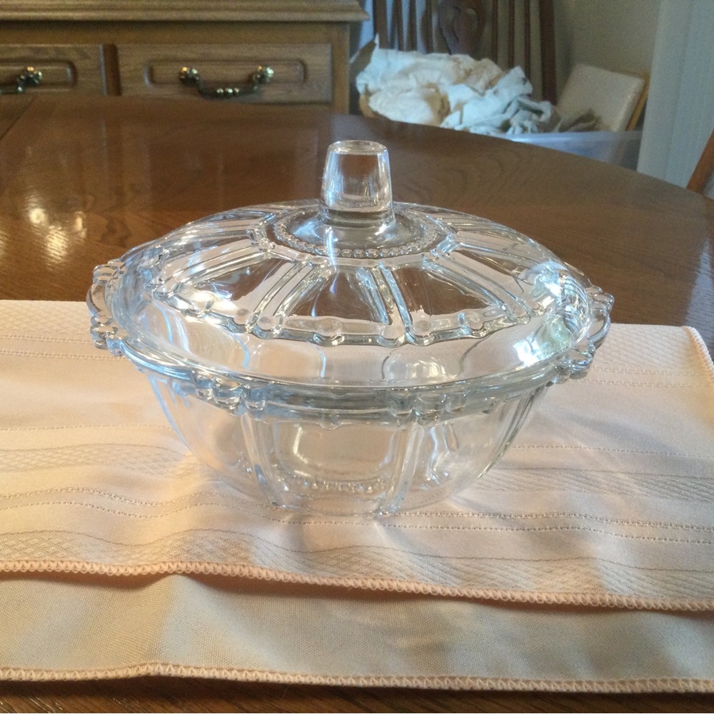 1970s Oyster Pearl by KIG Indonesia Beaded Candy Bowl/Dish